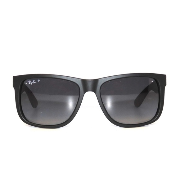 Ray Ban Sunglasses Justin 4165 622/T3 54 Rubber Black Gray Polarized Ray… - Picture 2 of 5